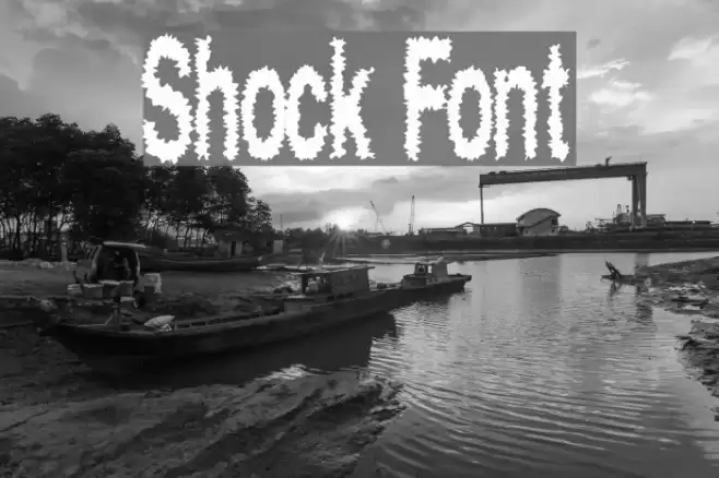 Shock Шрифта examples