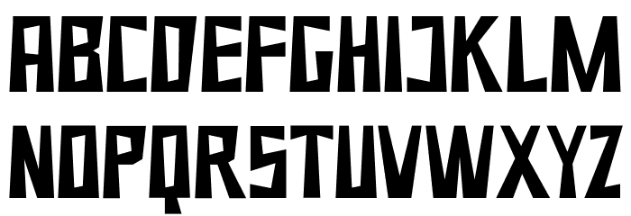 Shocked Up Font LOWERCASE