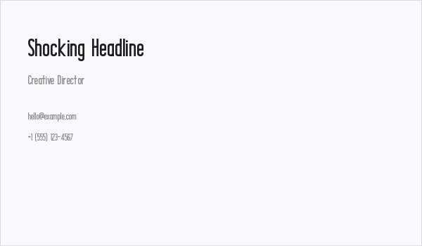 Shocking Headline Business Card