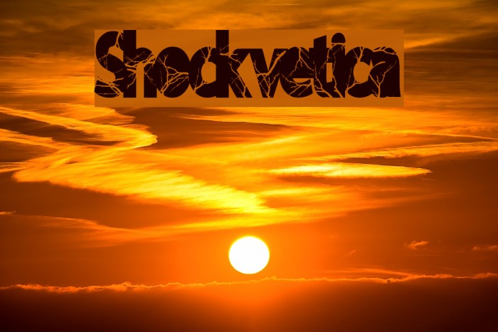 Shockvetica Font examples