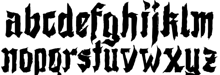 Shodo Gothic Demo Font LOWERCASE