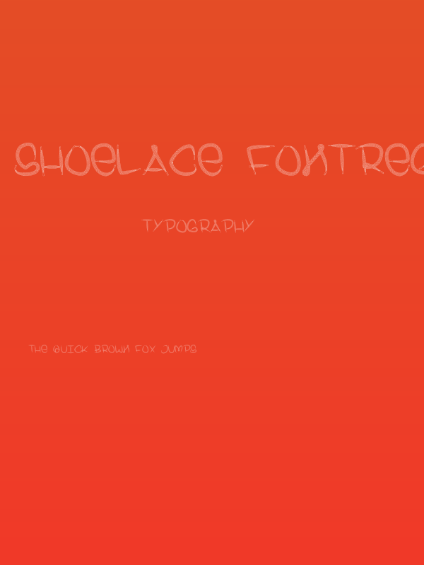 Shoelace FontRegular Poster