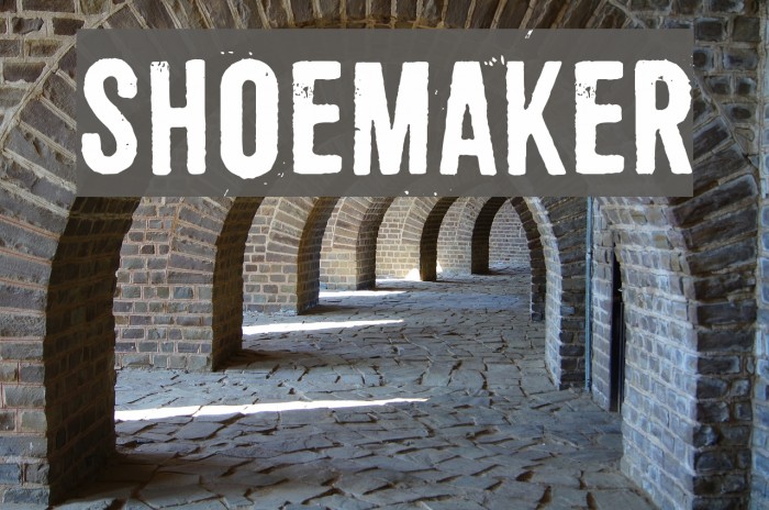Shoemaker Font examples