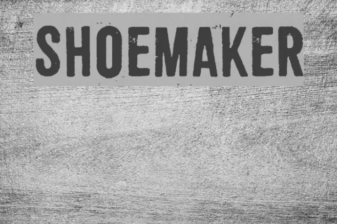 Shoemaker Font examples