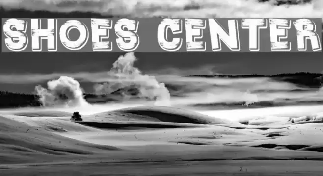 Shoes center Font examples