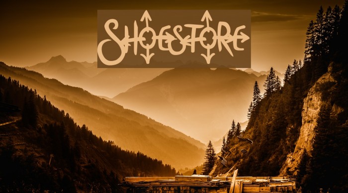 Shoestore Font examples