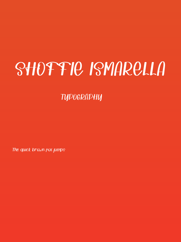 Shoffie Ismarella Poster