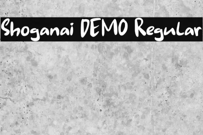 Shoganai DEMO Regular Font examples