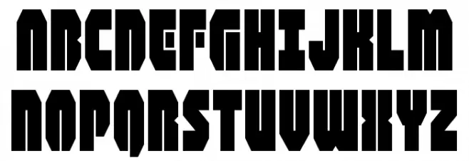 Shogunate Condensed फ़ॉन्ट अपरकेस