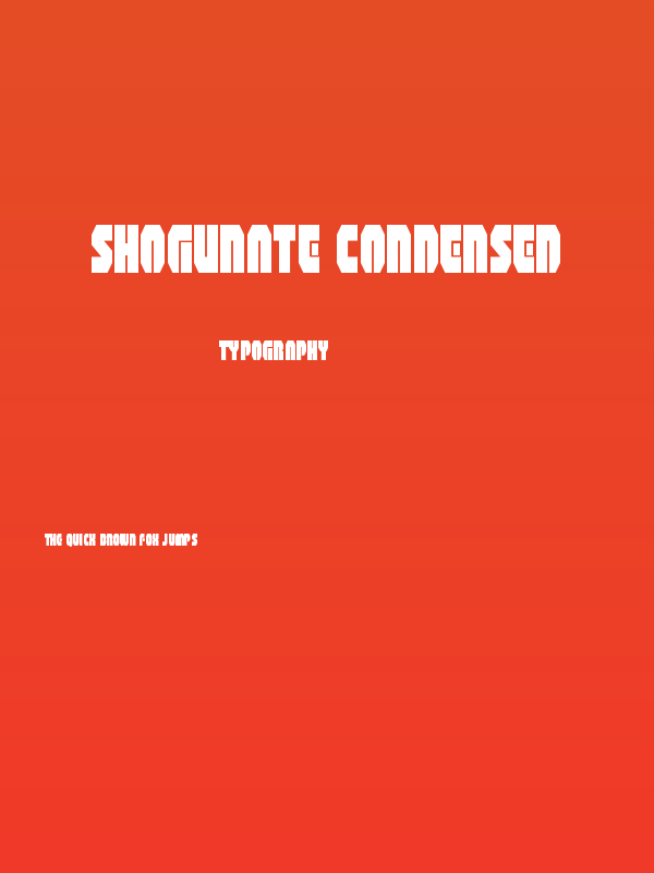 Shogunate Condensed Poster
