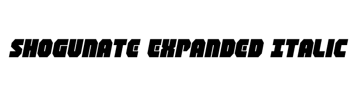 Shogunate Expanded Italic  Descarca Fonturi Gratis