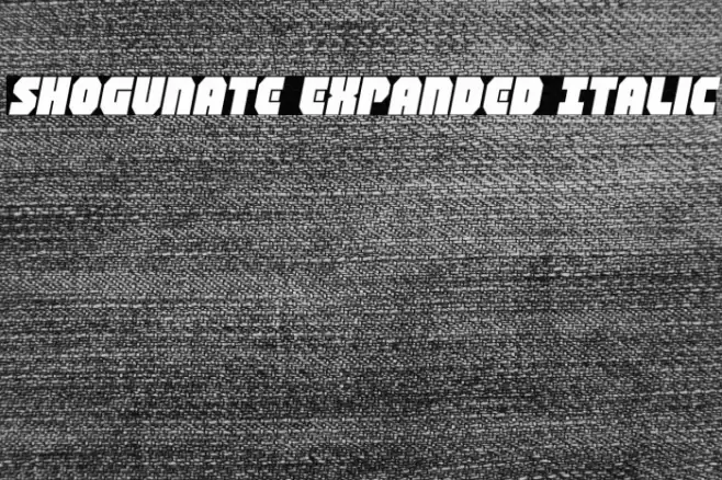 Shogunate Expanded Italic Font examples