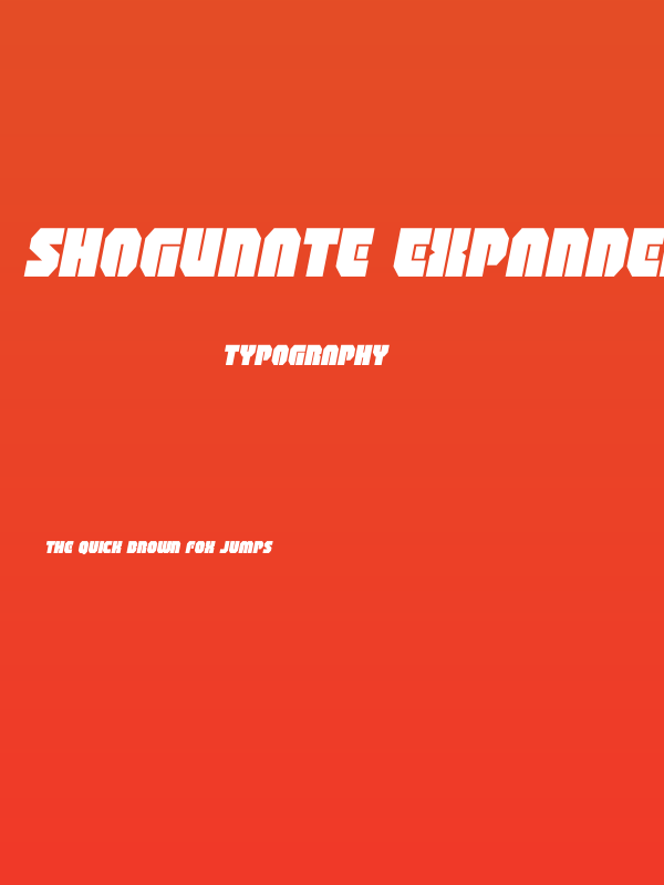 Shogunate Expanded Italic Poster