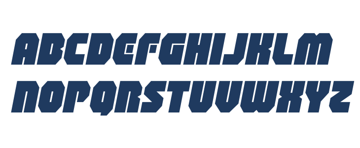 Shogunate Expanded Italic Lowercase