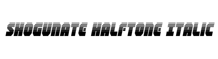 Shogunate Halftone Italic  免费字体下载