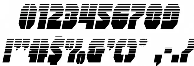 Shogunate Halftone Italic Font OTHER CHARS