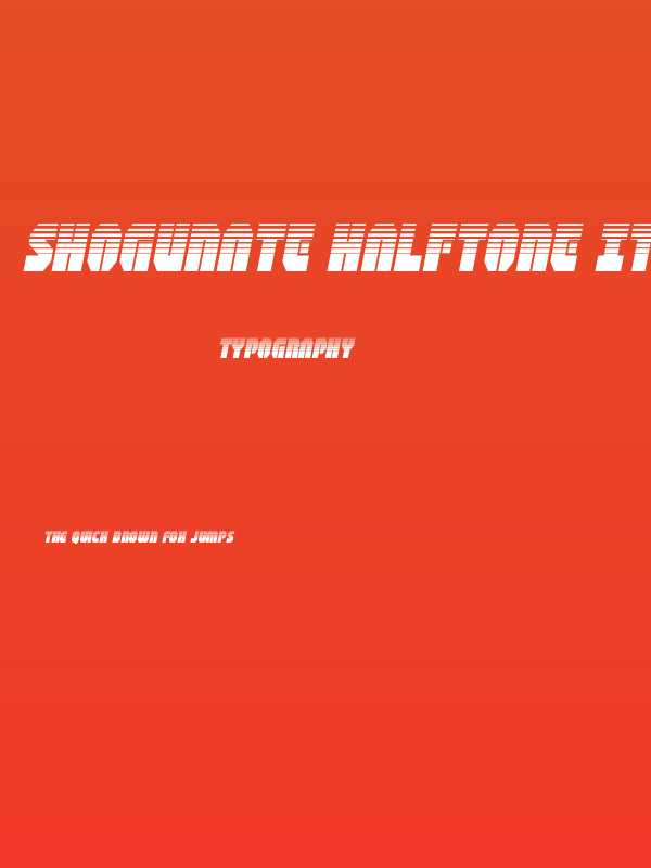 Shogunate Halftone Italic Poster