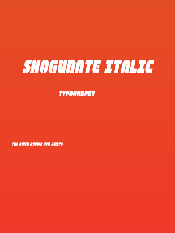 Shogunate Italic Poster