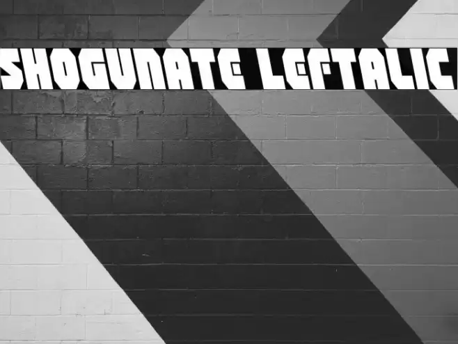 Shogunate Leftalic Font examples