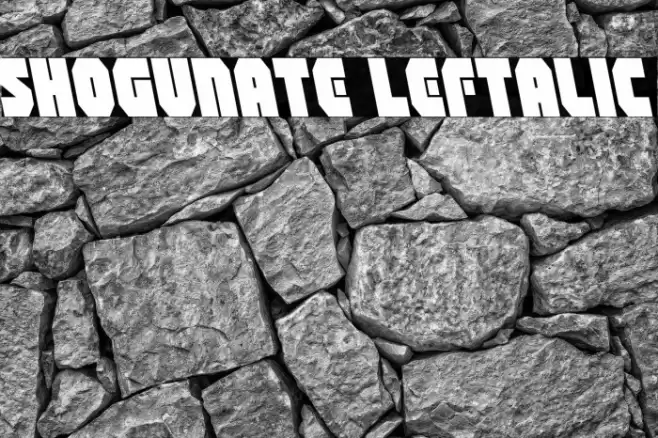 Shogunate Leftalic Font examples