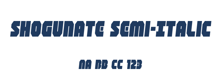 Shogunate Semi-Italic Font Preview