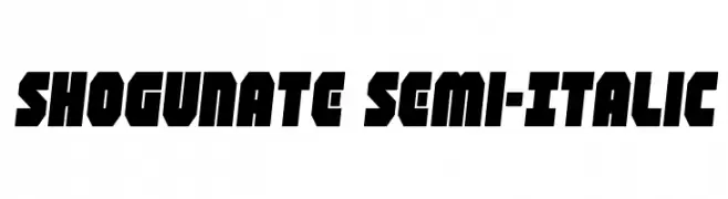 Shogunate Semi-Italic  Descarca Fonturi Gratis