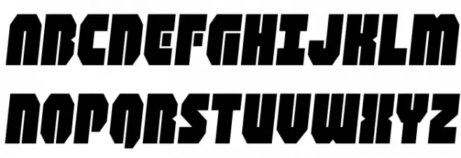 Shogunate Semi-Italic Caratteri MAIUSCOLE