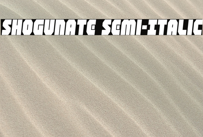 Shogunate Semi-Italic Example 1