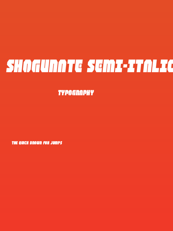 Shogunate Semi-Italic Poster