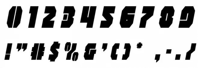 Shogunate Title Italic Font OTHER CHARS