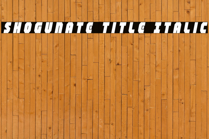 Shogunate Title Italic Example 1