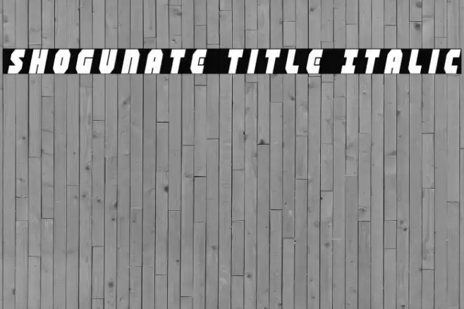 Shogunate Title Italic Font examples