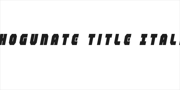 Shogunate Title Italic Logo