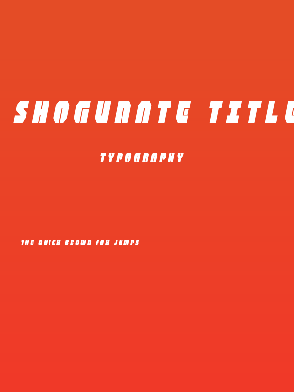 Shogunate Title Italic Poster