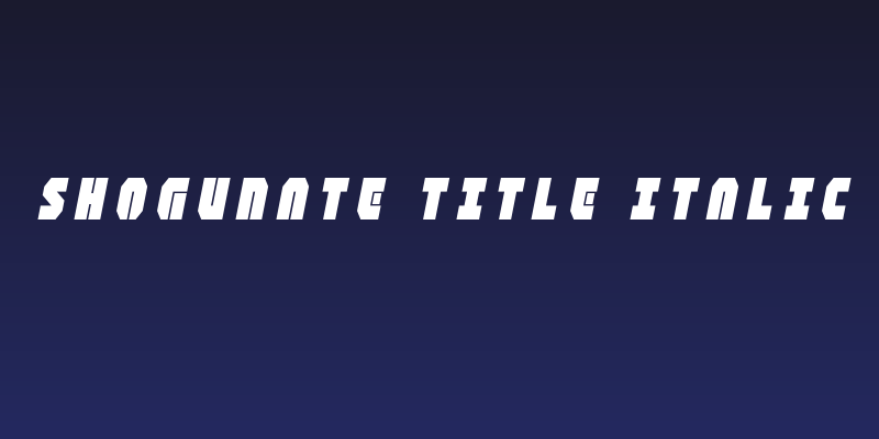Shogunate Title Italic Social Header