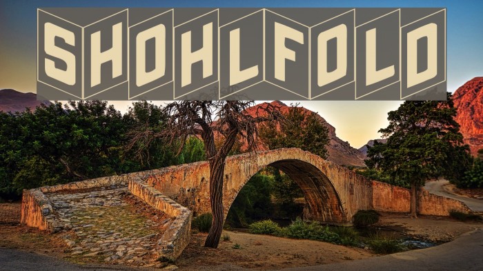 ShohlFold Font examples
