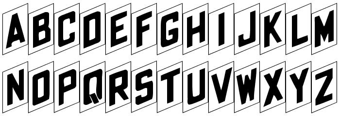 ShohlFold Font LOWERCASE