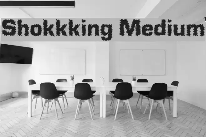 Shokkking Medium Font examples