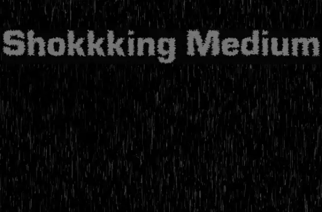 Shokkking Medium Font examples
