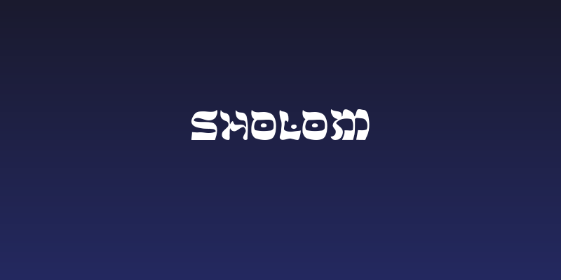 Sholom Social Header