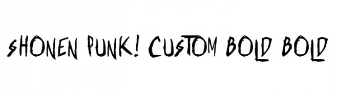 Shonen Punk! Custom Bold Bold  नि: शुल्क फ़ॉन्ट्स डाउनलोड