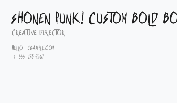 Shonen Punk! Custom Bold Bold Business Card