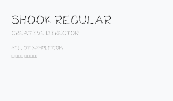 Shook Regular Business Card