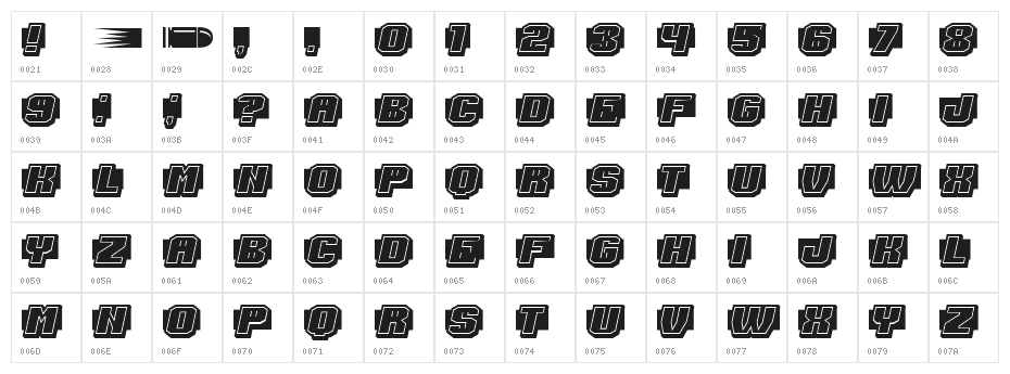 Shoot to Kill Filled Regular Character Map