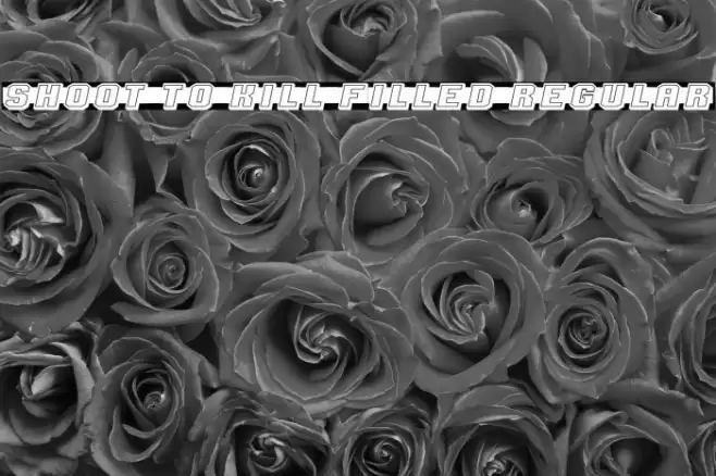 Shoot to Kill Filled Regular Font examples