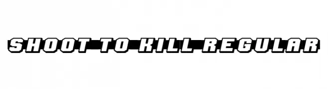 Shoot to Kill Regular  Fuentes Gratis Descargar