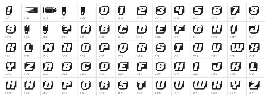 Shoot to Kill Regular Character Map