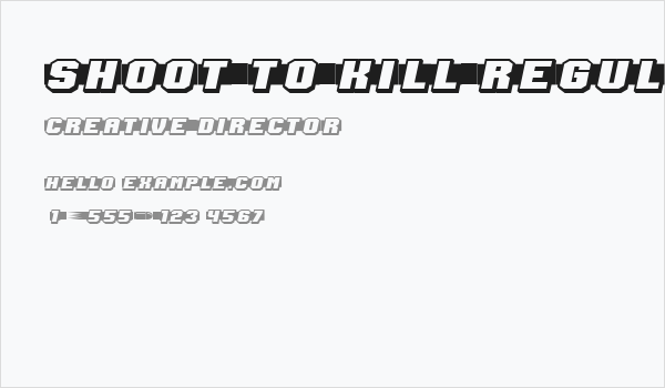 Shoot to Kill Regular Business Card
