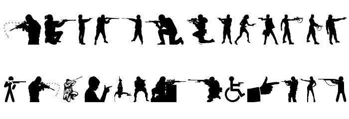 Shooter Font LOWERCASE
