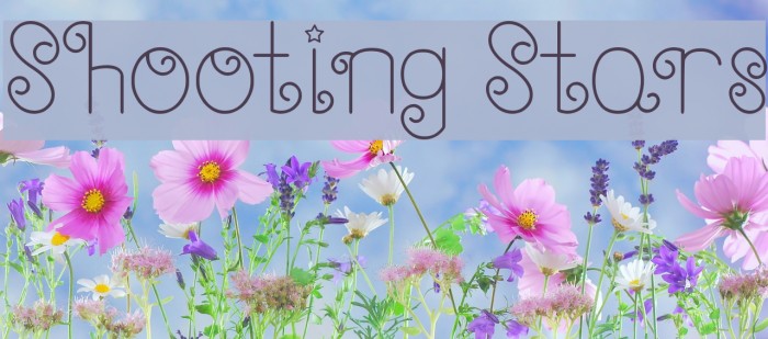 Shooting Stars Font examples